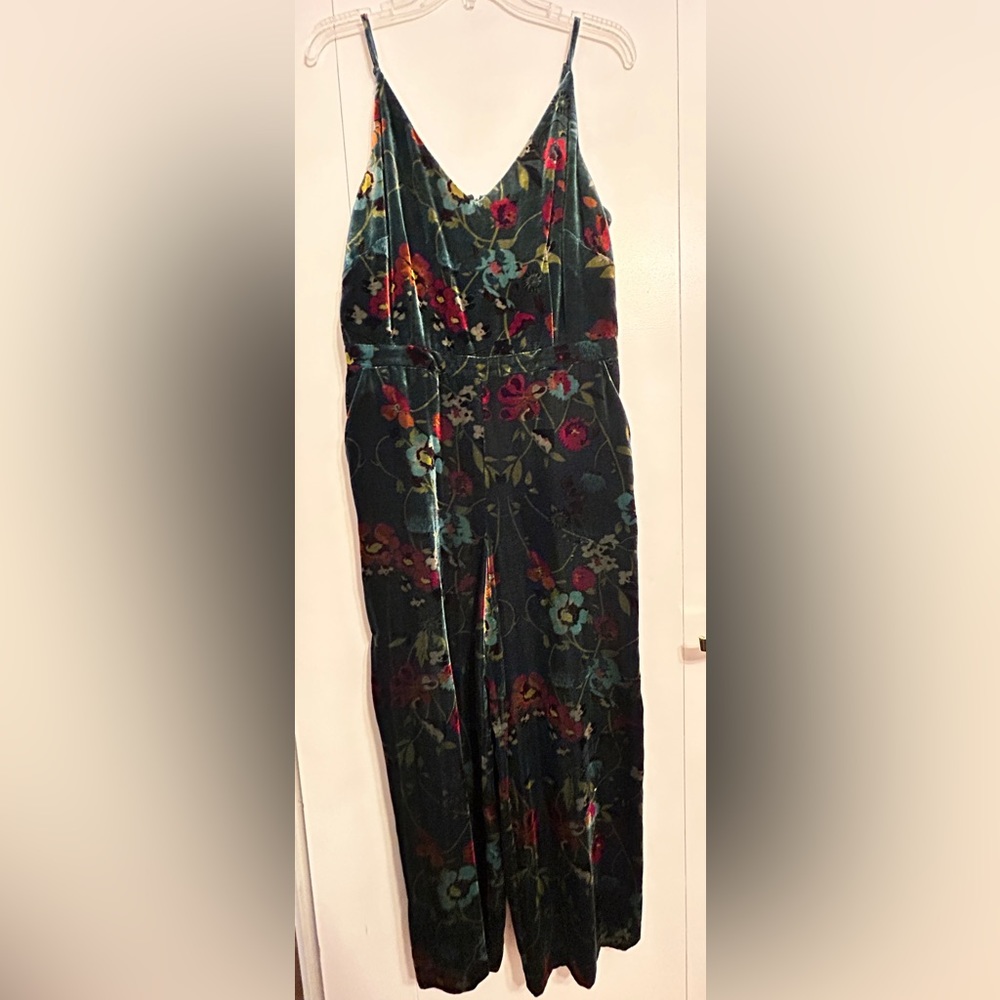 Loft Velvet Jewel Toned Jumpsuit